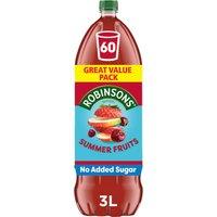 Robinsons Summer Fruits No Added Sugar Squash 3L