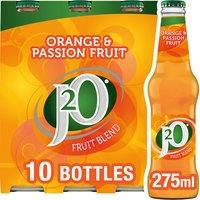 J2O Orange & Passion Fruit Bottles 10 x 275ml