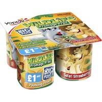 Wildlife Kids Strawberry & Peach Yoghurt Pots 4 x 85g