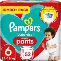 Pampers Baby-Dry Nappy Pants Size 6, 54 Nappies, 13kg-19kg