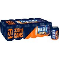 IRN-BRU Xtra No Sugar Soft Drink Cans 24 x 330ml