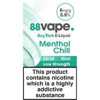 88Vape AnyTank E-Liquid 6mg Menthol Chill 10ml