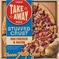 Iceland Takeaway BBQ Chicken & Bacon Stuffed Crust Pizza 460g