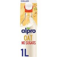 Alpro Oat No Sugars Plant-Based Chilled Drink Vegan And Dairy Free 1L