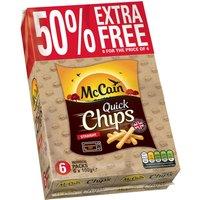 McCain Microwave Quick Chips Straight Cut 6 x 100g