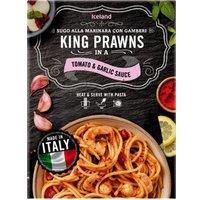 Iceland Sugo Alla Marinara Con Gamberi King Prawns in Tomato & Garlic Sauce 300g