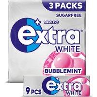 Extra White Bubblemint Sugarfree Chewing Gum Multipack 3x9 Pieces