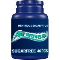 Airwaves Menthol & Eucalyptus Sugar Free Chewing Gum Bottle 46 Pieces
