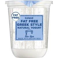 Iceland Fat Free Greek Style Natural Yogurt 450g