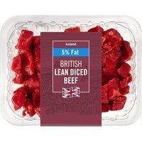 Iceland Lean Diced Beef 5% Fat 320g