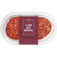Iceland 4 Lean Beef Burgers 360g
