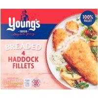 Young's 4 Breaded Haddock Fillets 400g