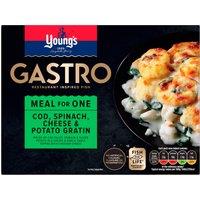 Young's Gastro Cod, Spinach, Cheese & Potato Gratin Meal for One 360g