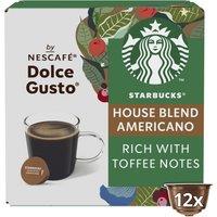 Starbucks Americano House Blend by Nescafe Dolce Gusto coffee pods X12