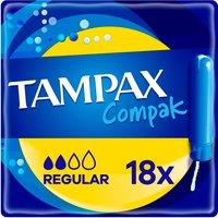 Tampax Compak Regular Tampons With Applicator x18