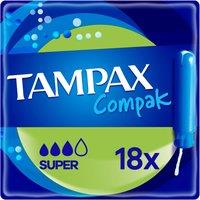 Tampax Compak Super Tampons With Applicator X18