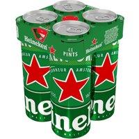 Heineken Original Premium Lager Beer 5% ABV Pint Can 4x568ml