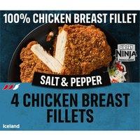 Iceland 4 Salt & Pepper Chicken Breast Fillets 380g