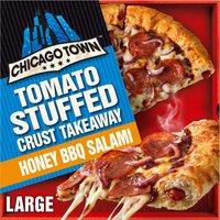 Chicago Town Takeaway Stuffed Crust Sweet Honey BBQ Salami Pizza 635g