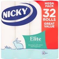 Nicky Elite Toilet Tissue 3 Ply 32 Rolls