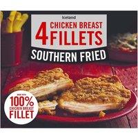 Iceland 4 Southern Fried Chicken Breast Fillets 380g