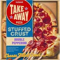 Iceland Takeaway Stuffed Crust Double Pepperoni Pizza 445g