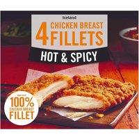 Iceland 4 Hot & Spicy Chicken Breast Fillets 380g