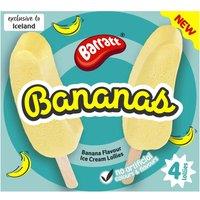 Barratt Foam Bananas Ice Lollies 4 x 160g