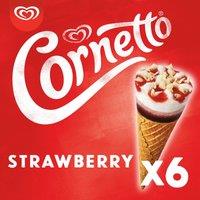 Cornetto Ice cream cone Strawberry 6x 90 ml