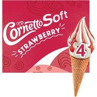 Cornetto Soft Ice cream cone Strawberry 4x 560 ml