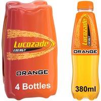 Lucozade Energy Drink Orange 4x380ml
