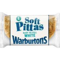 Warburtons 4 White Soft Pittas