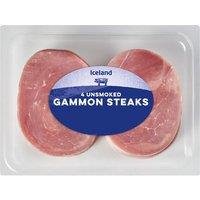 Iceland 4 Unsmoked Gammon Steaks 400g