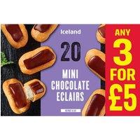 Iceland 20 Mini Chocolate Eclairs 230g