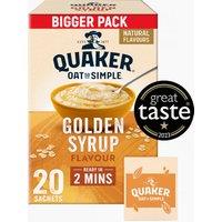 Quaker Oat So Simple Golden Syrup Big Pack Porridge Sachets 20x36g