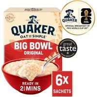 Quaker Oat So Simple Big Bowl Original Porridge Sachets 6x38.5g