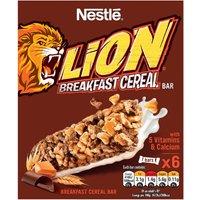 Nestl Lion Chocolate and Caramel Breakfast Cereal Bars Multipack 6 x 25g 150g