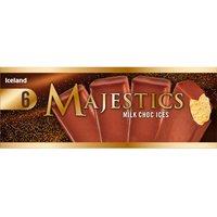 Iceland 6 Majestics Milk Choc Ices 420ml