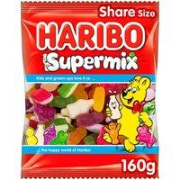 HARIBO Supermix Fruit & Milk Flavoured Jelly & Foam Sweets Sharing Bag 160g