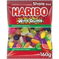 HARIBO Wine Gums Fruit Flavour Jelly Sweets Sharing Bag 160g