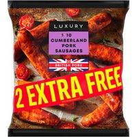 Iceland Luxury 10 Cumberland Pork Sausages 600g