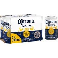 Corona Extra Premium Lager Beer Cans 6x330ml