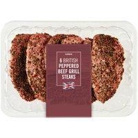 Iceland 6 Peppered British Beef Grill Steaks