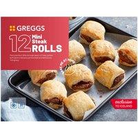 Greggs 12 Mini Steak Rolls 360g