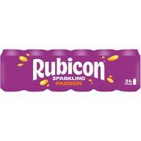Rubicon Sparkling Passion Fruit Juice Soft Drink Can Multipack 24x330ml