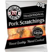 Midland Snacks Traditional Pork Scratchings 40g