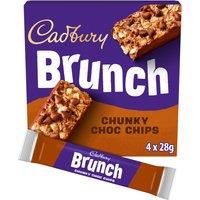 Cadbury Brunch Oats Chocolate Chip Cereal Bars, 4 Pack Multipack 112g (4 x 28g)
