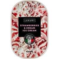 Iceland Strawberries & Cream Ice Cream 900ml
