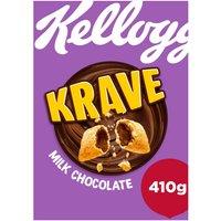 Kellogg's Krave Milk Chocolate Breakfast Cereal 410g