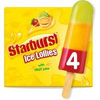 Starburst Ice Lollies with Fruit Juice 4 x 50g